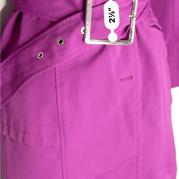 Pre-Owned New York & Company Purple Trench Coat, Size Medium - Picture 14 of 16